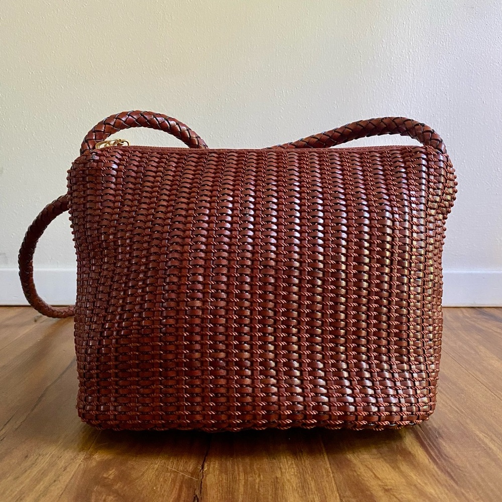 VTG Stone Mountain Leather Woven bag - Picture 3 of 16